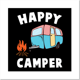 'Camper Trailer Fire ' Cool Camping Camper Trailer Posters and Art